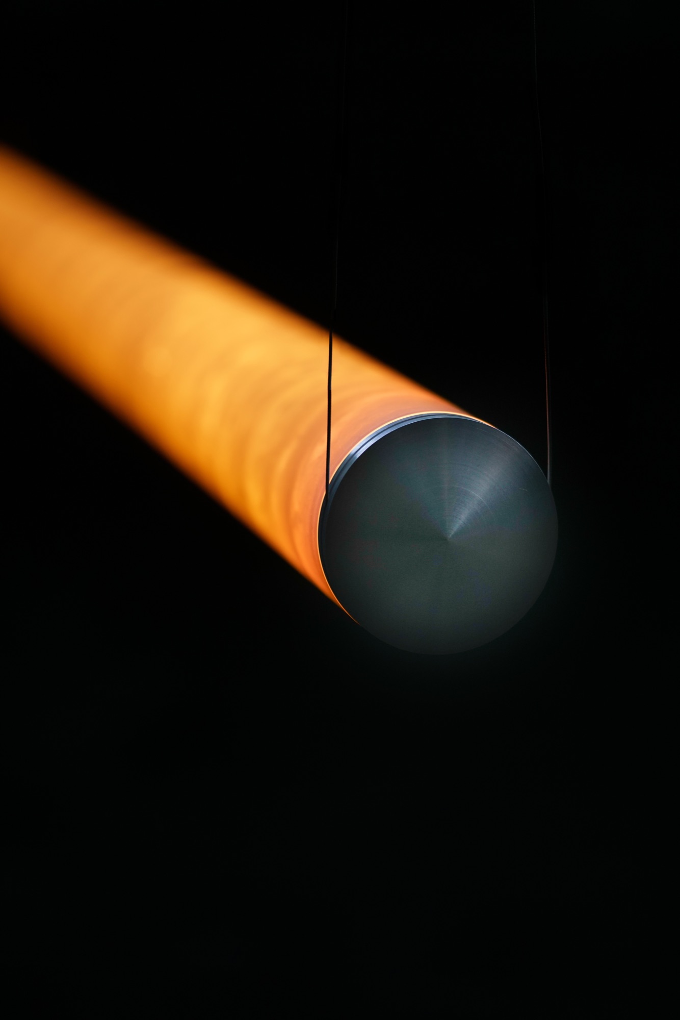 dust — lamp with stone dust coating shaping the light