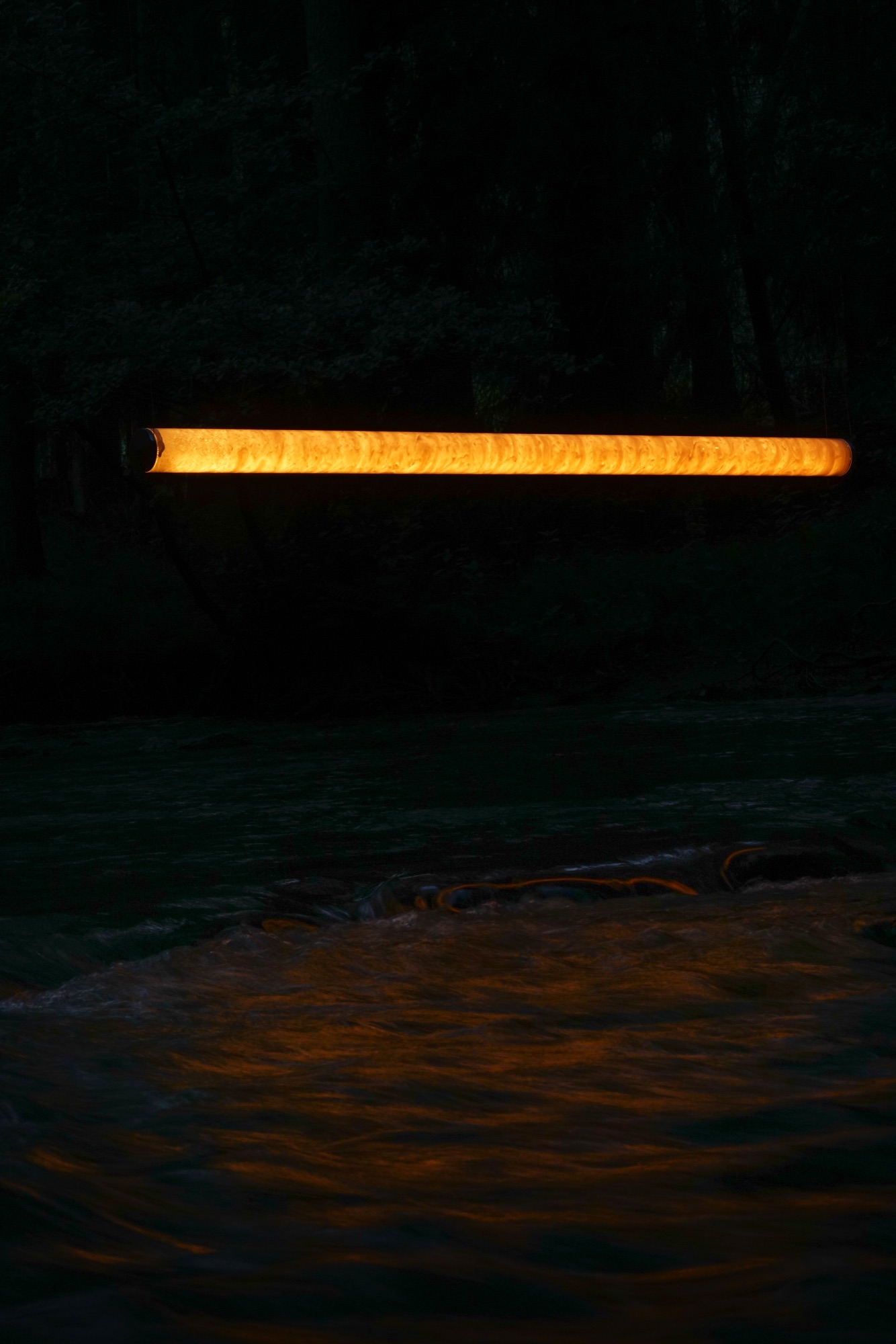 dust — lamp with stone dust coating shaping the light